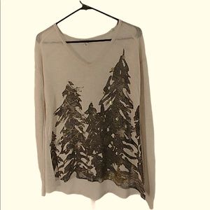 Bethany Mota tree design blouse S